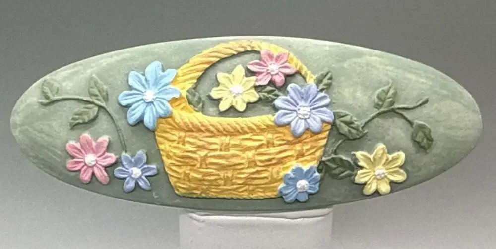Lot of 3 B&B 3D Hair Barrettes Sculpted Garden Nature Floral Cottagecore Vtg